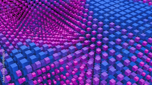 Technology backdrop with cubes. Computer generated 3d render