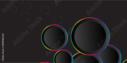 Modern circle dimension layers background colorful light decoration