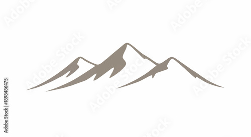 Stylized Mountain Peaks Illustration.