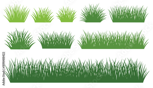 grass patches arranged in rows showing natural greenery for outdoor design projects vector