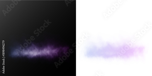 Photos Light blue and pink neon glow cloud with soft luminous aura, holographic haze and futuristic energy field on transparent background