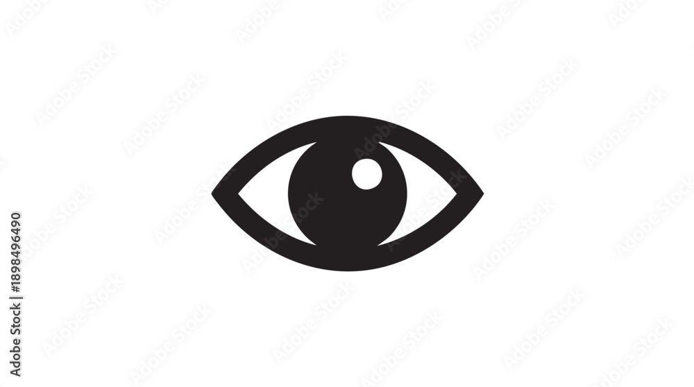 Obraz premium Black Eye View Icon Vector