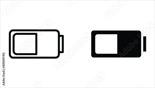 Battery icon set. Vector illustration for web design. Isolated on white background.