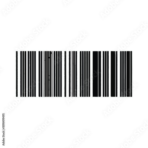 Black Barcode Lines On A White Background With Slight Variation scanner