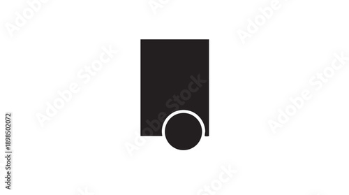Black file upload icon with circle on white background