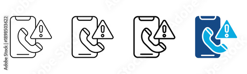 Vishing Icon Different Style Outline Collection Set Vector Illustration
