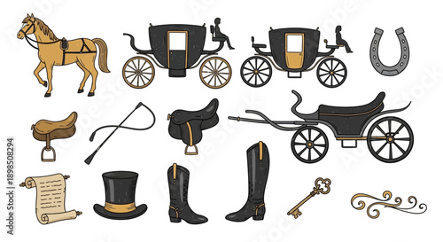 Vintage Horse Riding Accessories and Carriages.