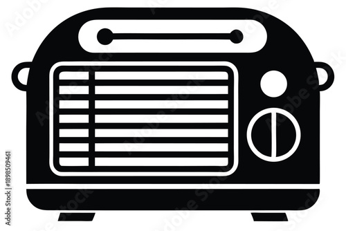 space heater line art silhouette vector illustration