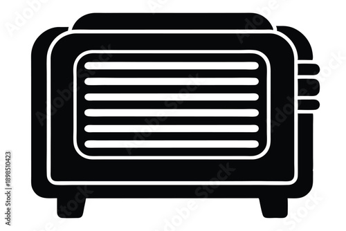 space heater line art silhouette vector illustration