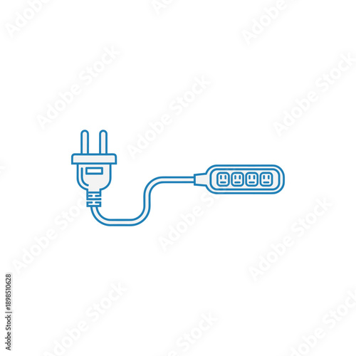Electric Cable with Plug and USB Ports.