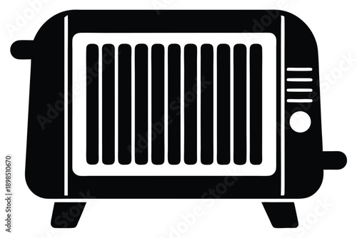 space heater line art silhouette vector illustration