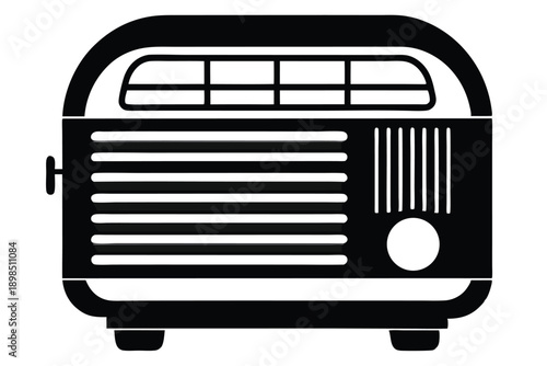 space heater line art silhouette vector illustration