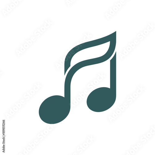 Musical Notes Icon Simple Design Element.