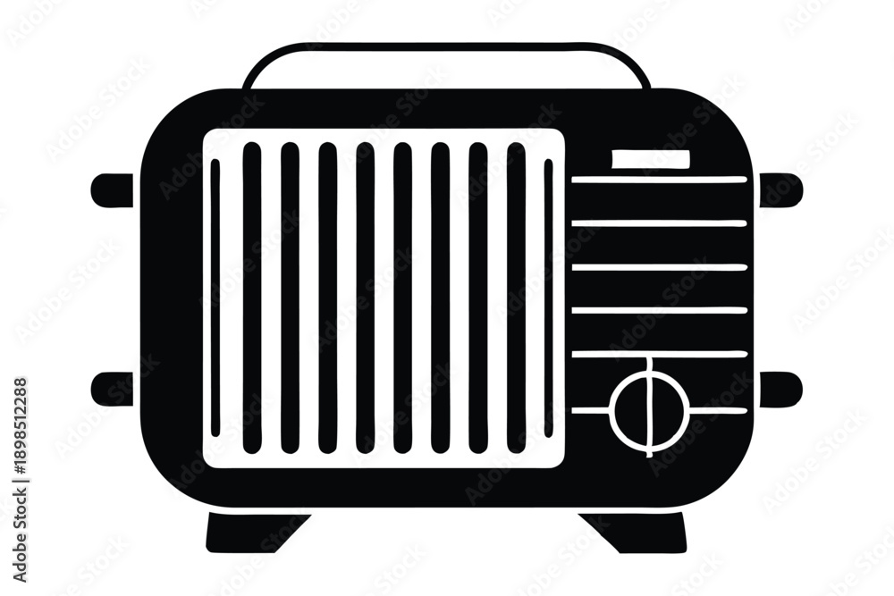 Fototapeta premium space heater line art silhouette vector illustration