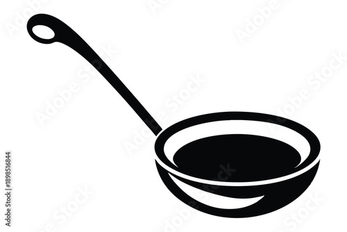 soup ladle line art silhouette vector illustration