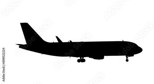 Commercial airplane in flight against clear sky