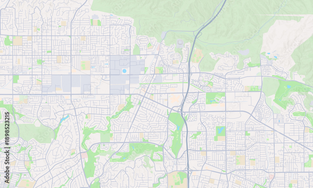 Obraz premium Brea California map