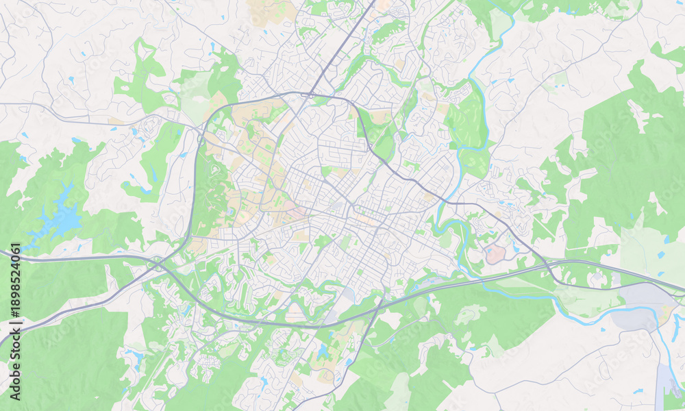 Fototapeta premium Charlottesville Virginia map