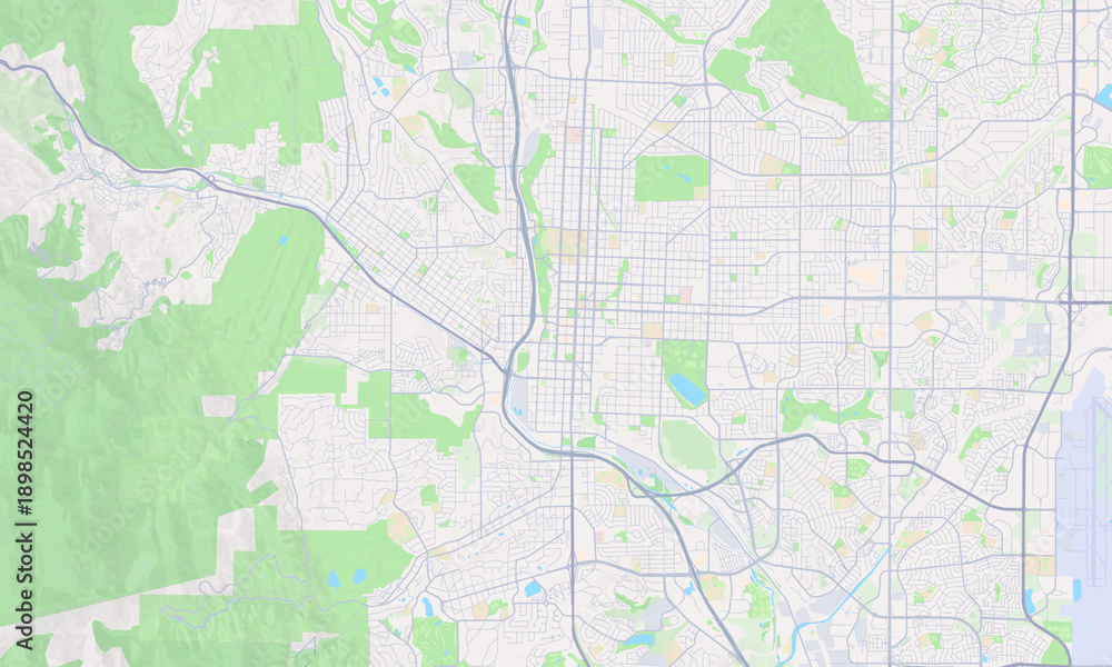 Fototapeta premium Colorado Springs Colorado map