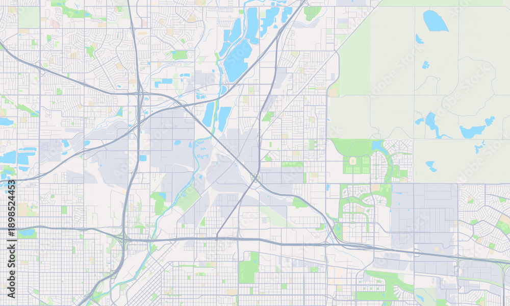 Obraz premium Commerce City Colorado map