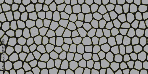 Abstract seamless mosaic pattern inspired by organic stone shapes, irregular rounded cells tightly packed together. Eps10 vector.