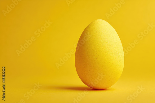 a yellow Easter egg on a yellow background