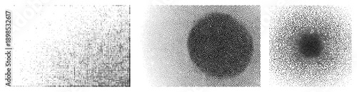 Vector halftone using dot density gradients, print design element, typographic texture, digital art background, visual effect.