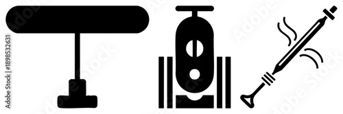 Barista tools for coffee preparation tamper, espresso machine, wand, coffee shop equipment, brewing gear, cafe essentials, coffee making tools.