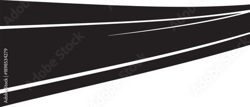 Abstract black and white road background with lines