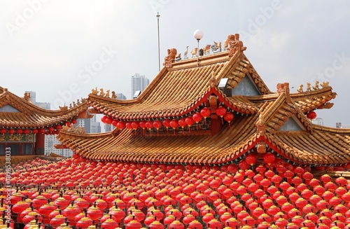 Canvas Print Océan de lanternes rouge - Thean Hou Temple - Kuala Lumpur
