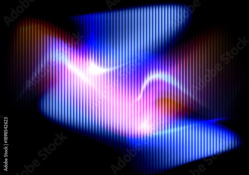 Modern abstract surface with Neon ripple glass gradient