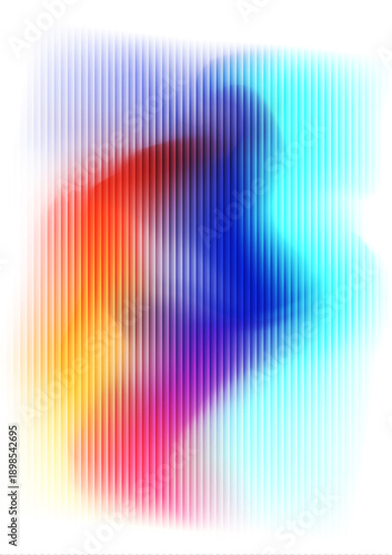 Modern abstract surface with Neon ripple glass gradient