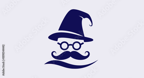 Stylized wizard illustration on white