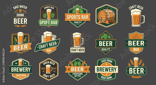 Collection of Beer and Brewery Logos.