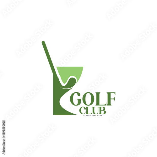 Golf Ball Sports Club Logo Vector Template