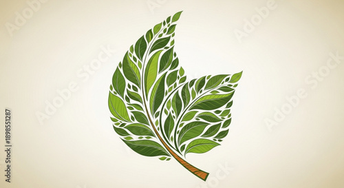 Stunning green leaf with intricate details and natural beauty