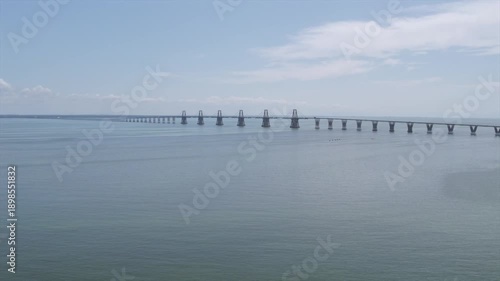 Wallpaper Mural Drone footage of the bridge over Lake Maracaibo in Venezuela Torontodigital.ca