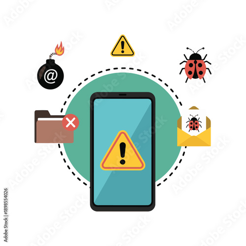 warning sign on a white background