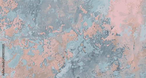 Abstract Grunge Texture Background - Pink and Blue Distressed Wall Surface with Peeling Paint