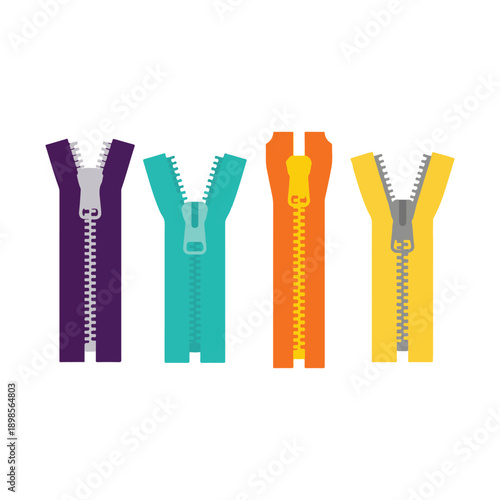 zipper isolated on white