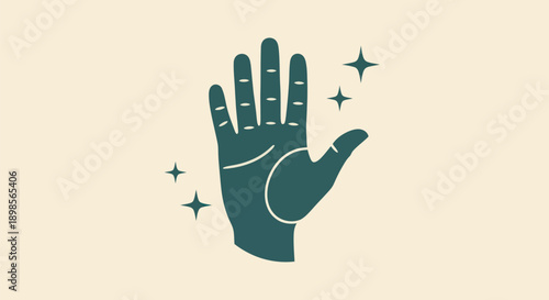 Stylized hand gesture illustration