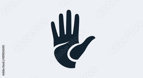 Stylized hand gesture symbol