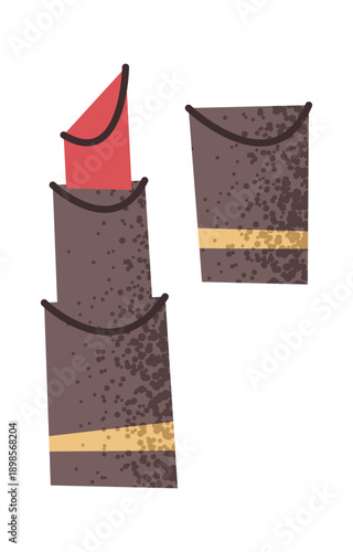 Red lipstick beauty accessory sticker