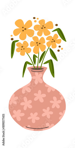 Wildflower bouquet vase Women Day