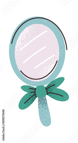 Classic handheld female mirror sticker