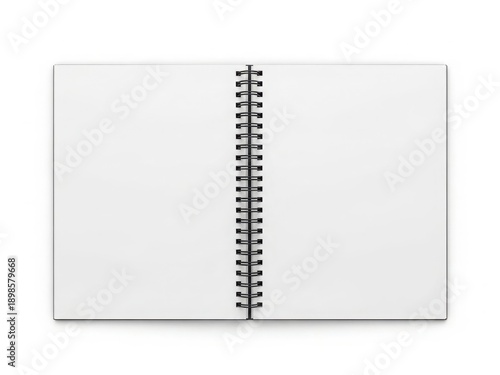 Blank spiral notebook with black coil binding
