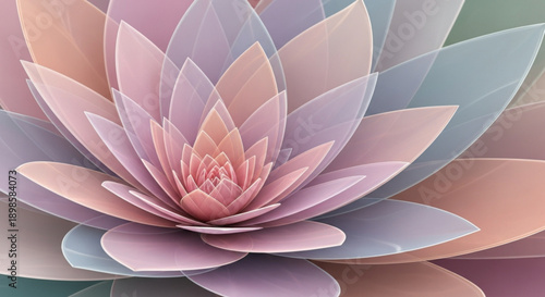 Pastel colored succulent plant with layered petals in shades of pink purple and blue close up view