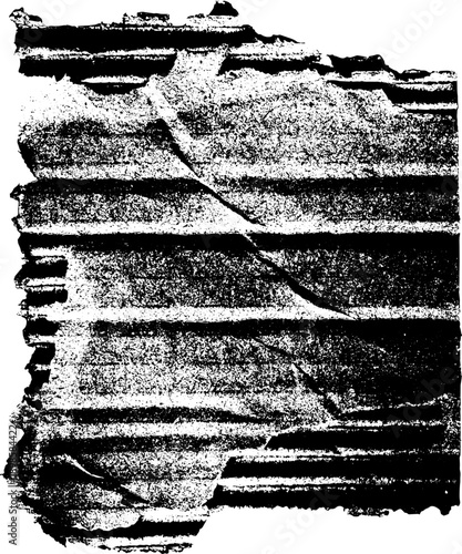 Large vector ripped cardboard texture with a transparent background