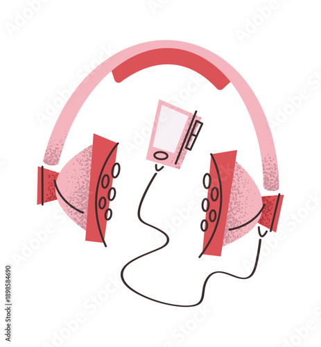 Female headphones and music player