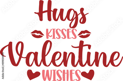 kids valentine's day typography design